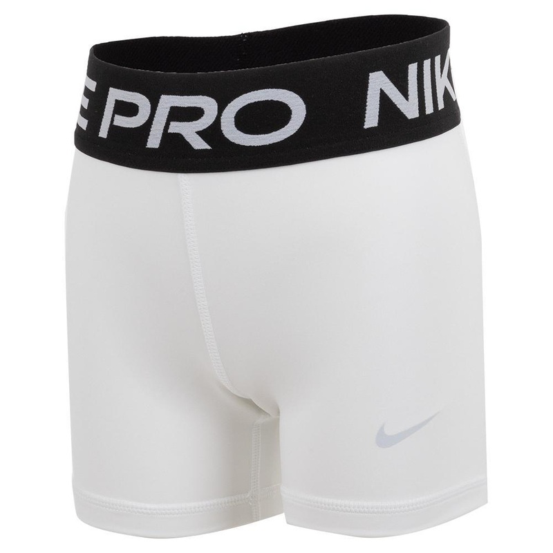 Girls’ Pro Training Shorts White and Pure Platinum