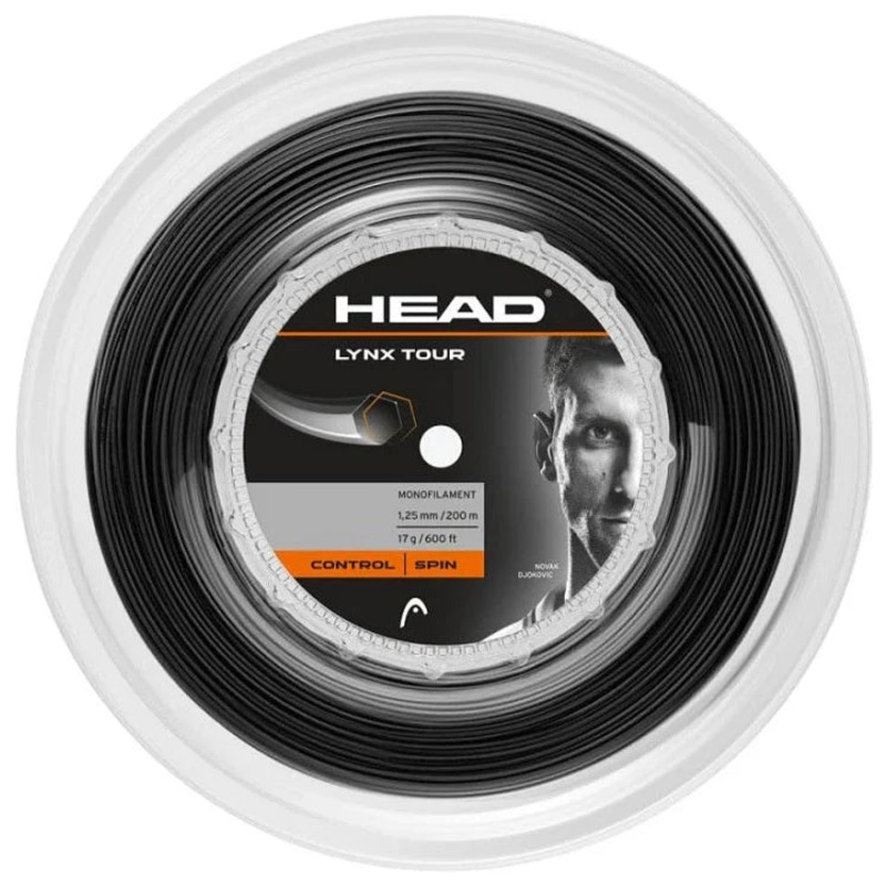 Head Lynx Tour 17/200m Tennis String Reel – Black BLACK 17/200m