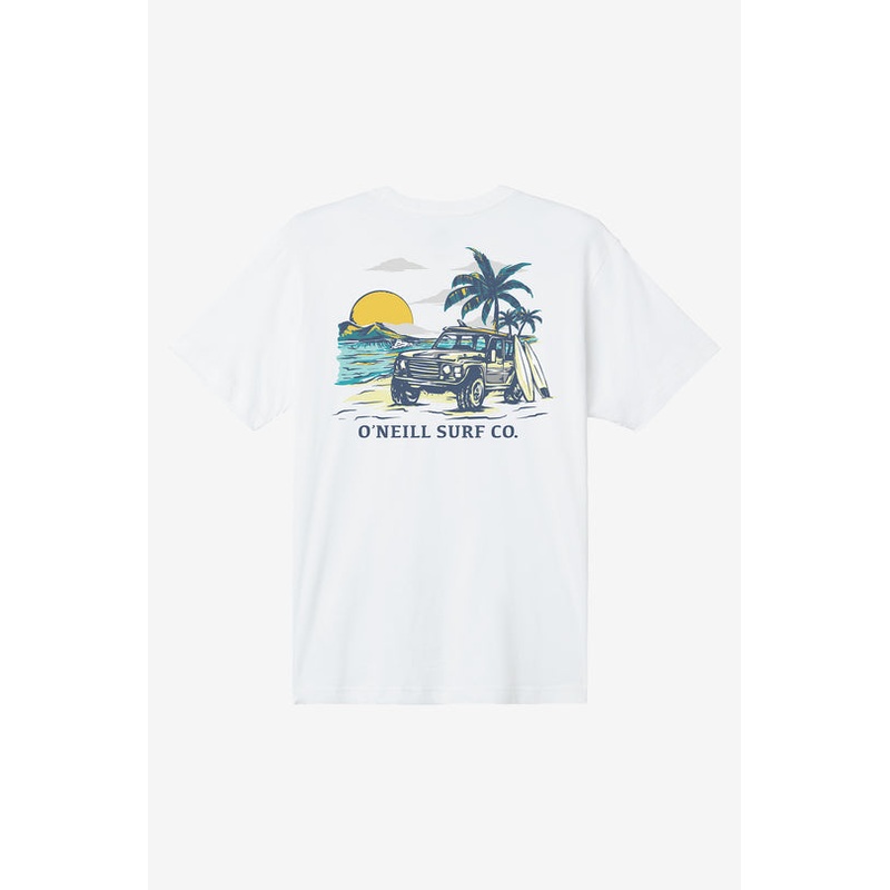 Oneill Mens Free Wheelin Tee White Small