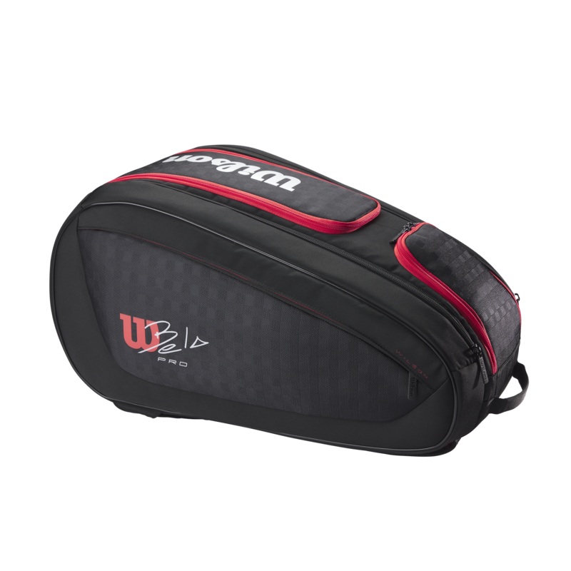 Wilson Bela V3 Padel Racket Bag – Black Black/Red Tournament Bag
