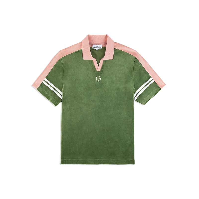 Sergio Tacchini Cielo Velour Polo – Bronze Green
