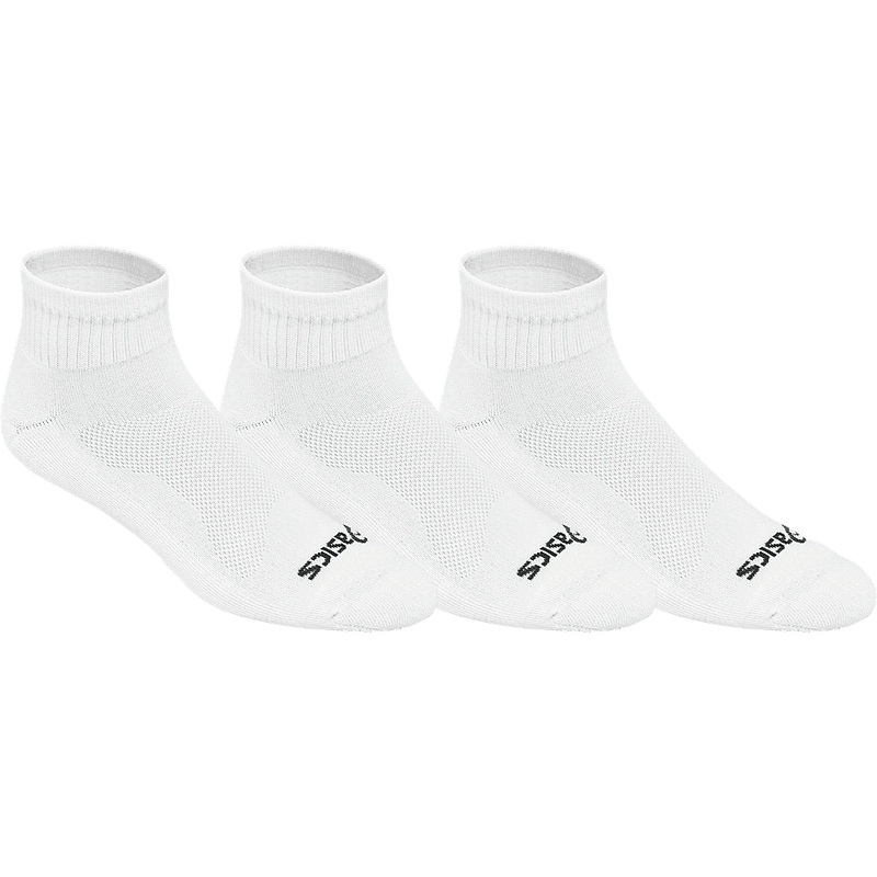 Asics Cushion Quarter Socks 3 Pack (White)
