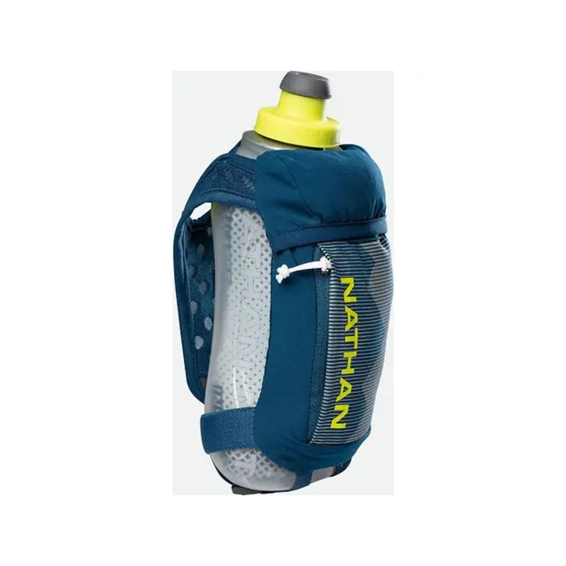 Nathan QuickSqueeze 18oz Insulated Handheld Marine Blue/Finish Lime