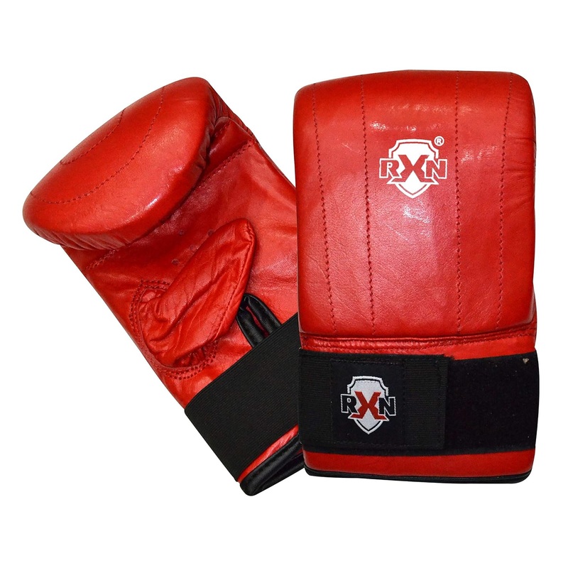 RXN Pro Trainer Punching High Grade Natural Leather Boxing Gloves | Kibi Sports Blue Small