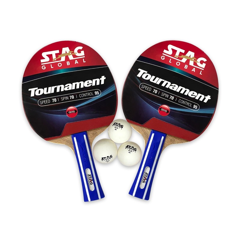 STAG GLOBAL Tournament Table Tennis Playset  With 2 Rackets | Kibi SPorts