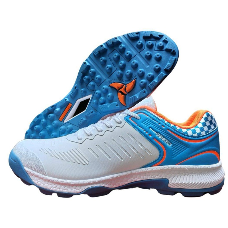 Gray Nicolls Volt Xw Pro Rubber White Royal Blue Cricket Shoes | Kibi Sports UK 7