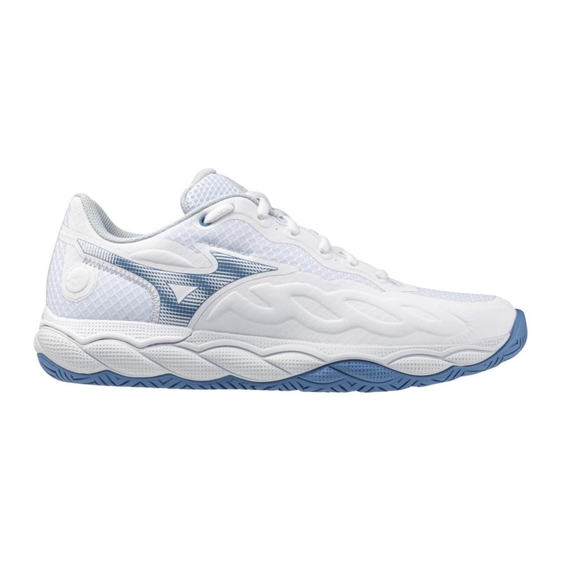 Mizuno Women’s Enforce Court AC White/Parisian Blue-00PS 6