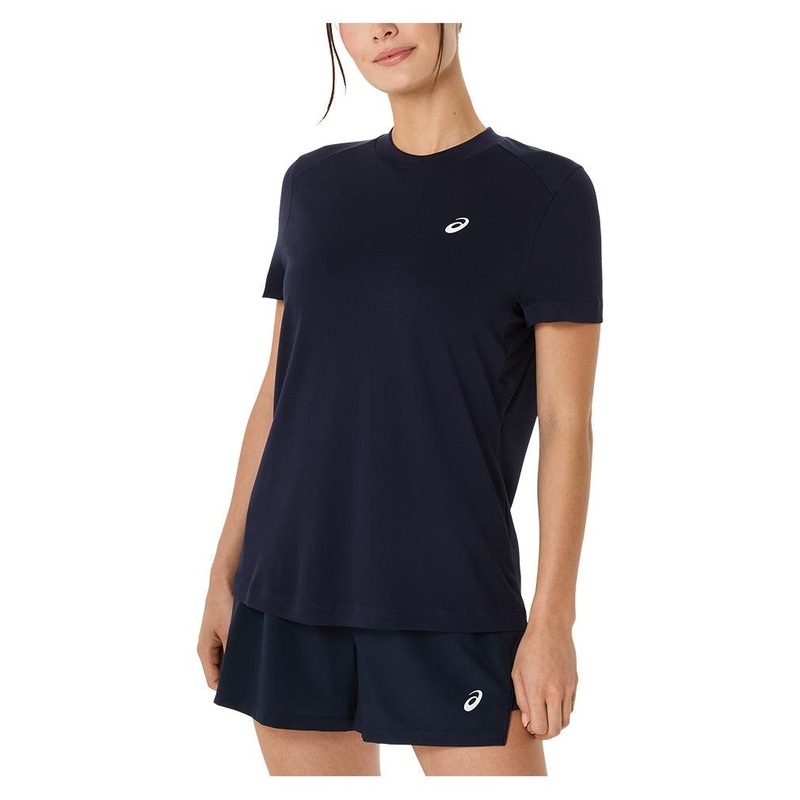 Women`s Court Short Sleeve Tennis Top Midnight