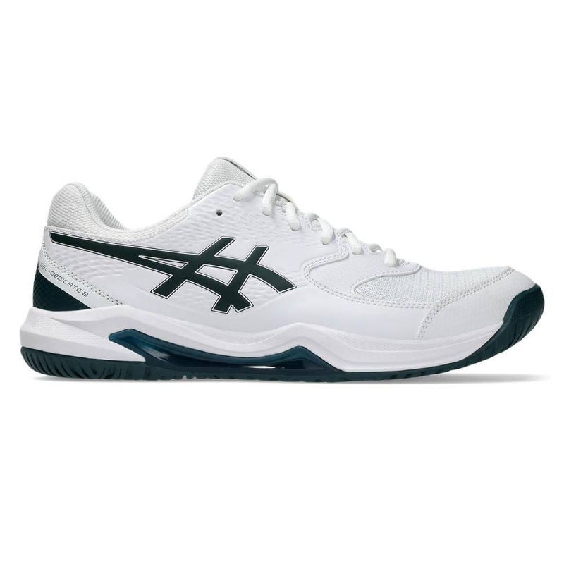 Asics Gel Dedicate 8 Men’s Tennis Shoe (White/Saxon Green)