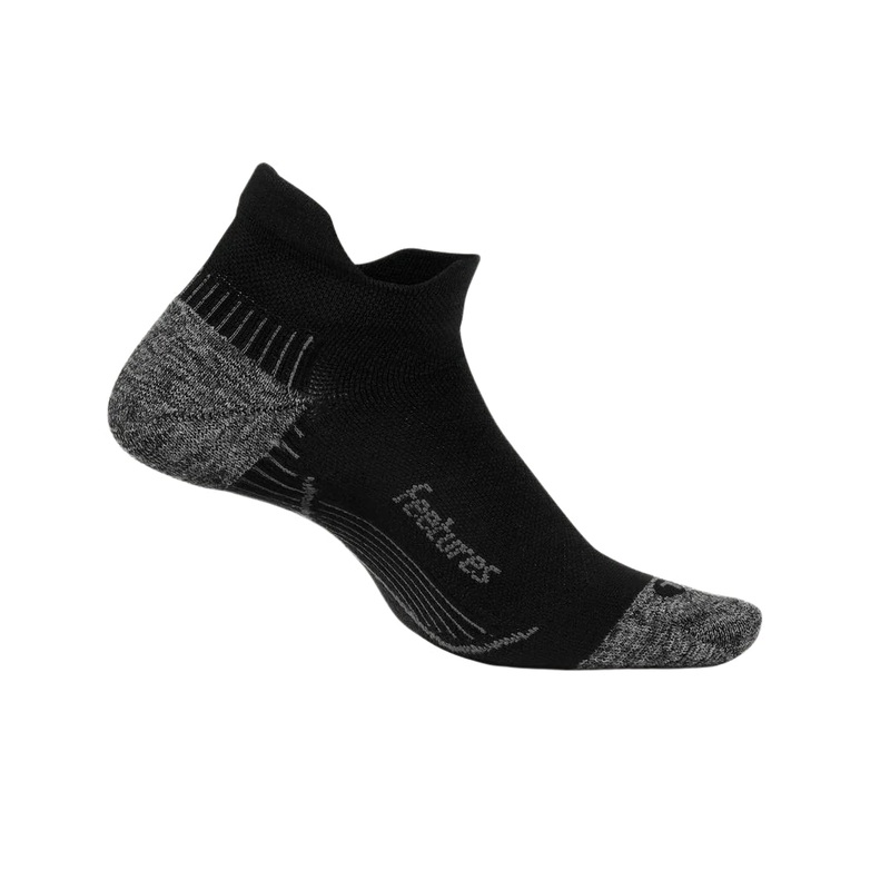 Feetures Planter Fasciitis Relief Light Cushion No Show Tab Black Medium