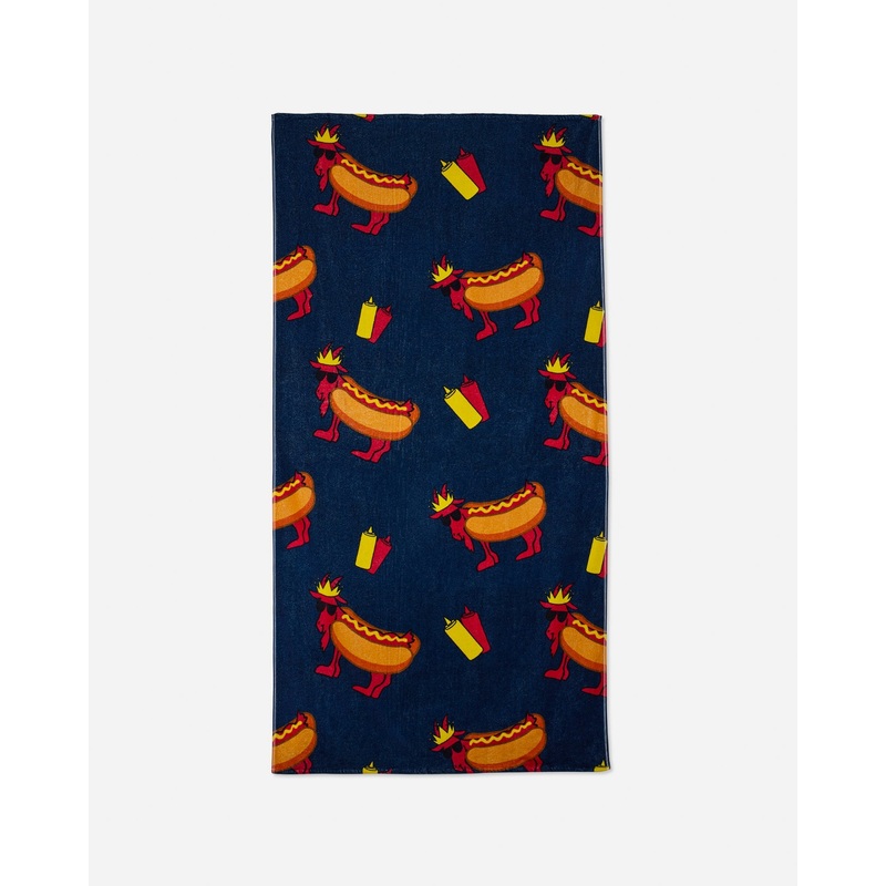 Goat USA 37″ X 71″ Hot Dog Beach Towel Navy