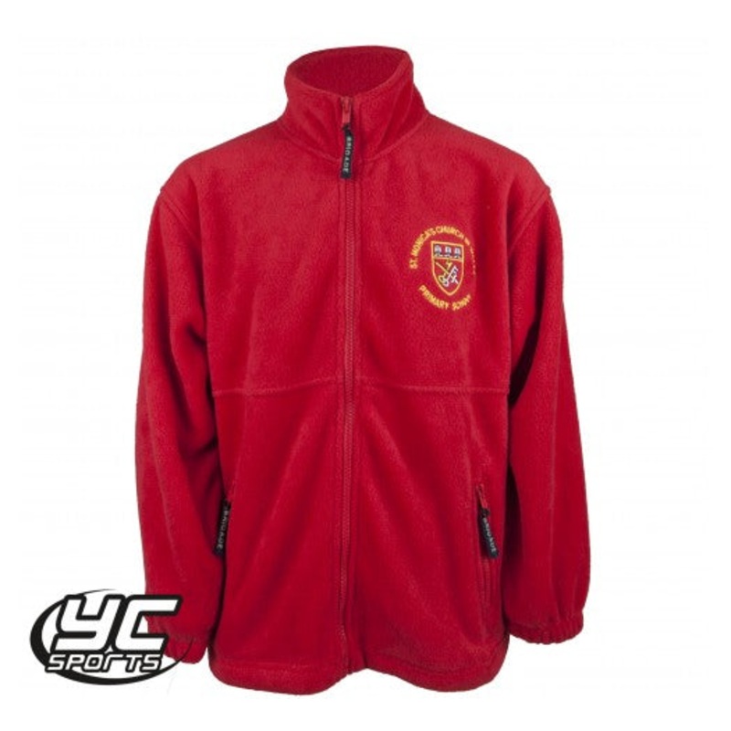St Monicas Primary School Fleece 3/4 RED