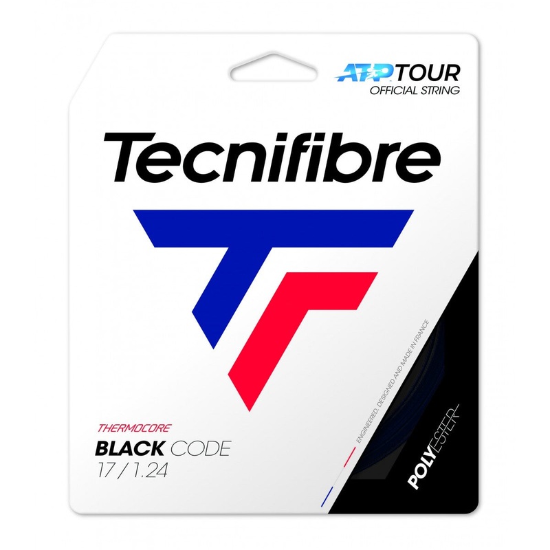 Tecnifibre Black Code 17/1.24 Tennis String (Black)