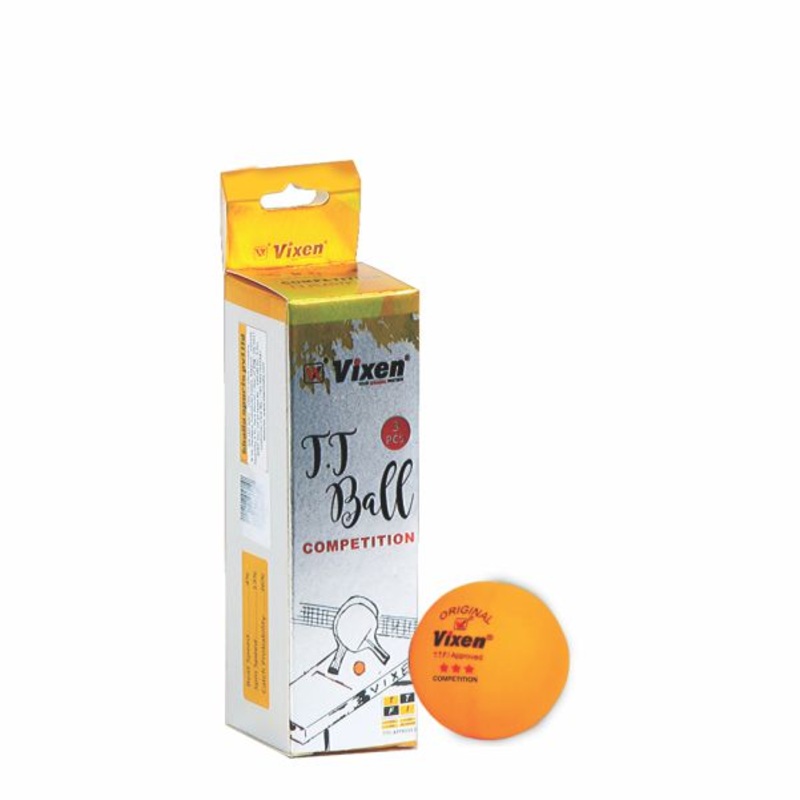 3 STAR COMPETITION TABLE TENNIS BALL VIXEN | KIBI SPORTS 3 Balls
