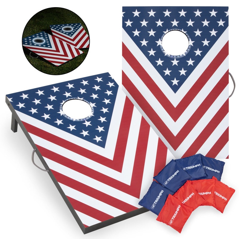 Triumph 2×3 LED Patriotic Cornhole Set