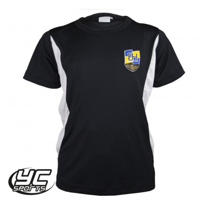 Eastern High School Regular Fit PE T-Shirt JS 9/10 BLACK/WHITE