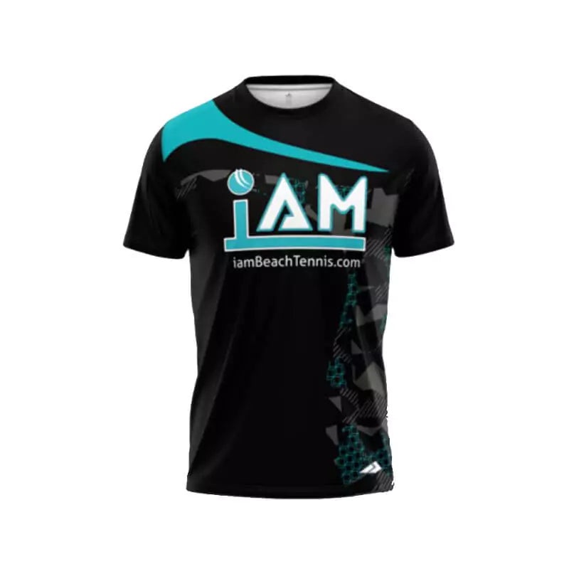 iamBeachTennis Black and Blue Men’s T-shirt
