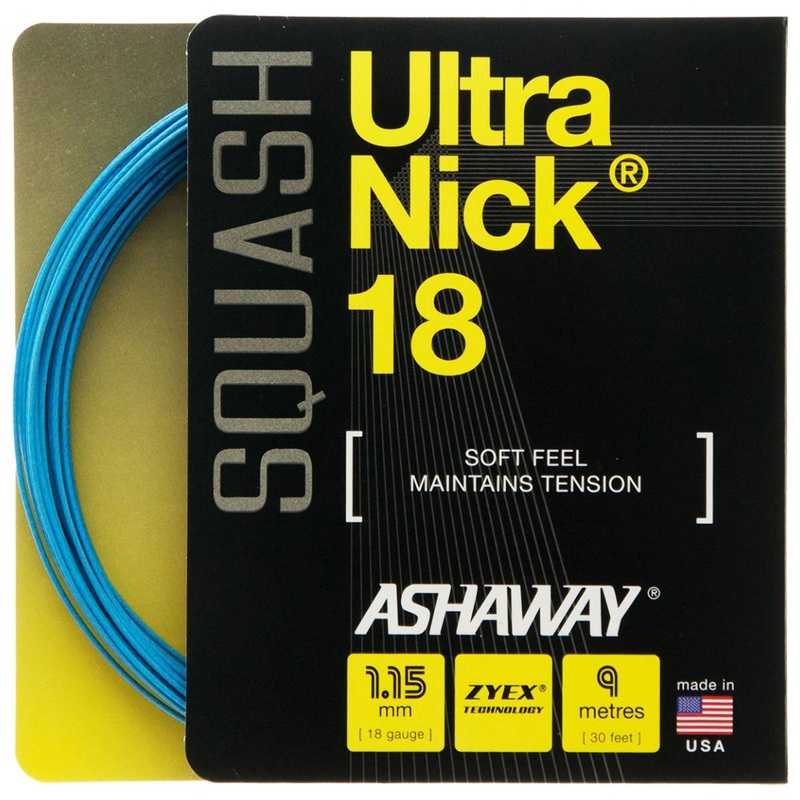 Ashaway UltraNick 18 Squash String (Blue)