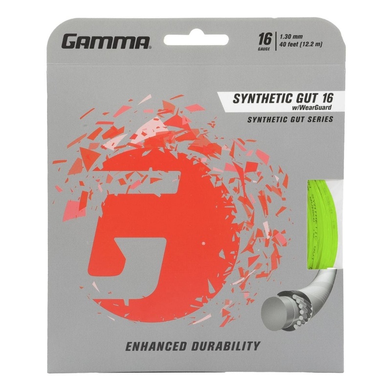 Gamma Synthetic 16/1.30 with Wearguard Tennis String (Yellow)