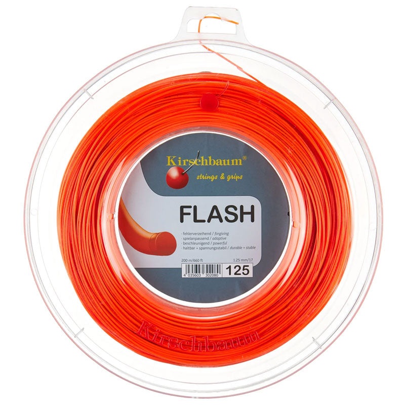 Kirschbaum Flash 17 Tennis String Orange Reel