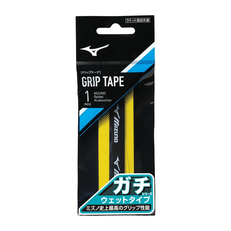 MIZUNO Gachi Grip Tape (Wet) for Badminton and Tennis (1 Wrap) – Yellow