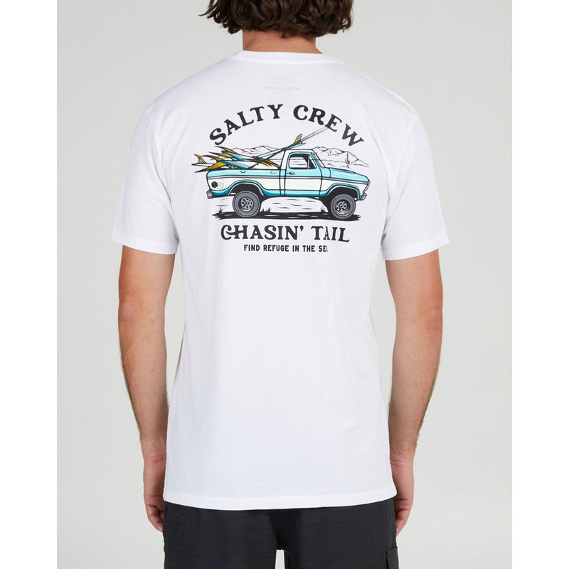 Salty Crew Mens Off Road Premium S S Tee White Small