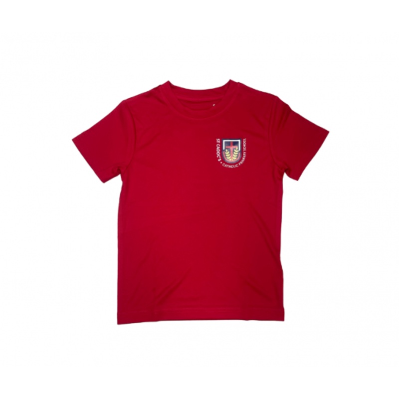 St Cadocs Primary School PE T Fire Red 3/4 Fire Red