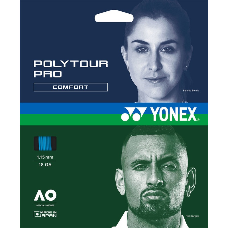Yonex Polytour Pro 1.15mm 12M Tennis String 12m Set BLUE