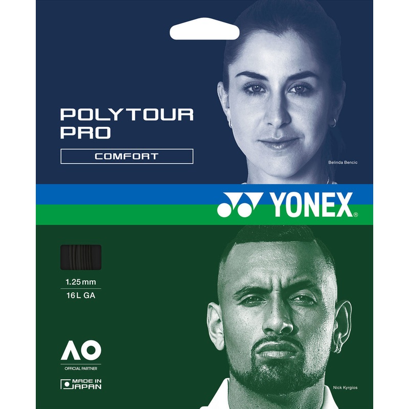 Yonex Polytour Pro 1.25mm 12M Set 12m Set Graphite