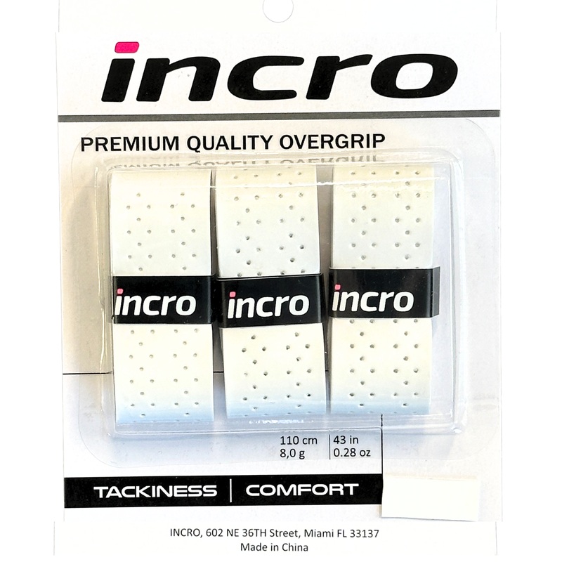 INCRO OVERGRIP WHITE PERFORATED PACK 3 UNITS
