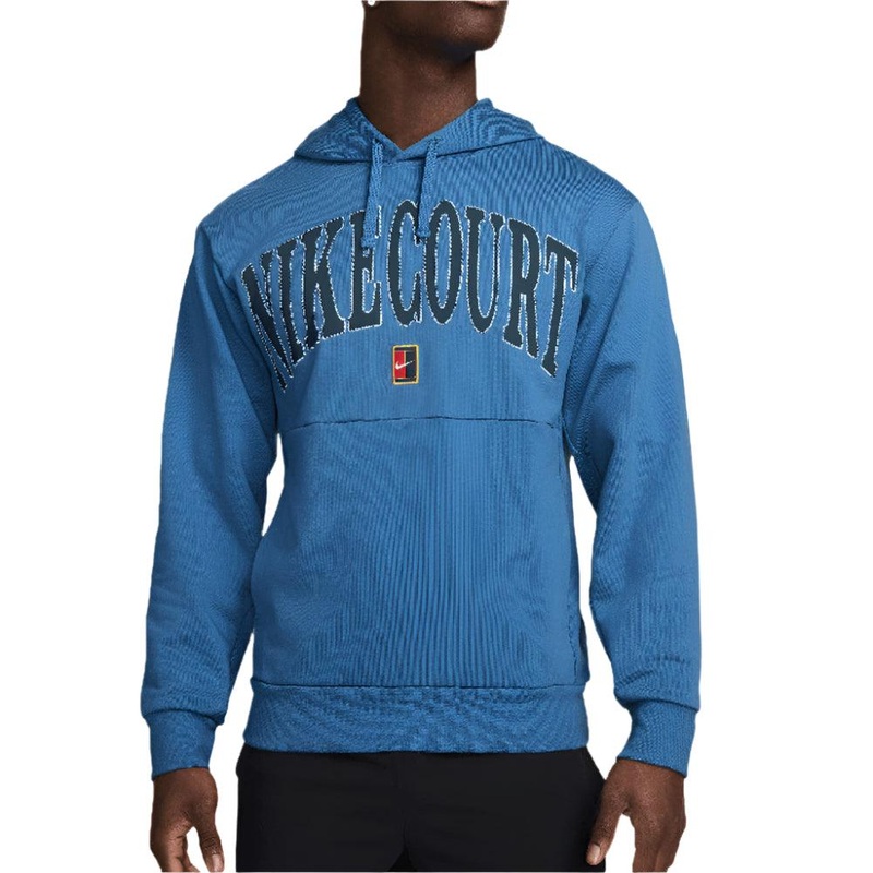 Men`s Heritage Dri-FIT Fleece Tennis Hoodie Star Blue and Psychic Blue