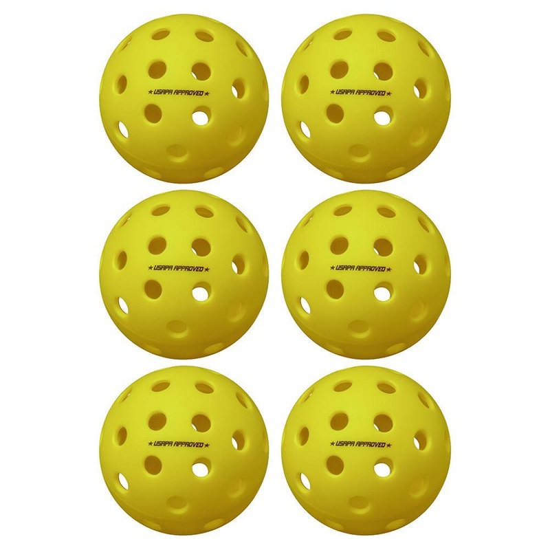 Pure 2 Outdoor Pickleballs Yellow 6-Pack