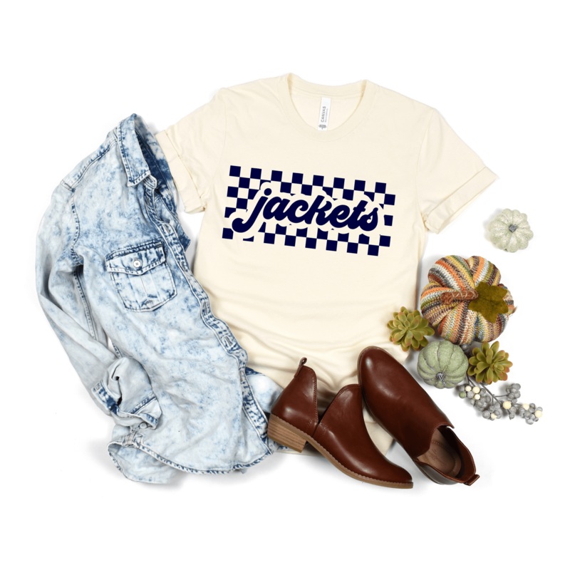 TCC Athletic Booster Club Checkered Jacket T-Shirt