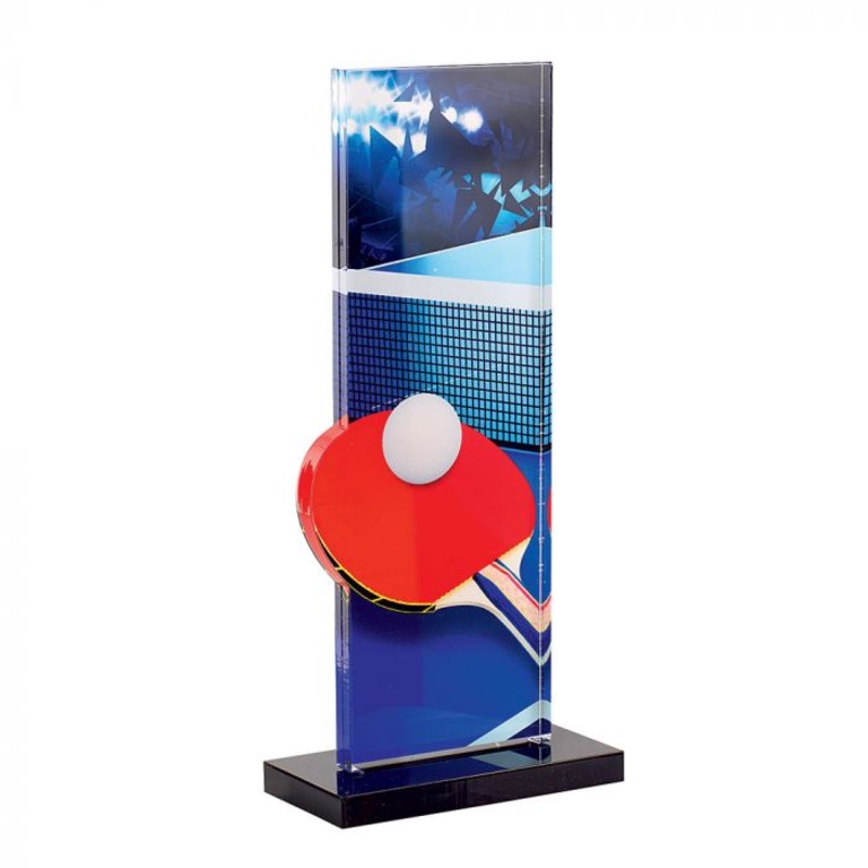 Trophe acrylique personnalis tennis de table