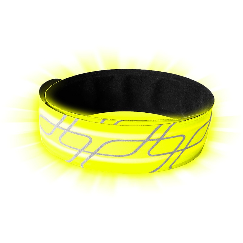 Amphipod USB Flashing Reflective LED Slap Band Yellow