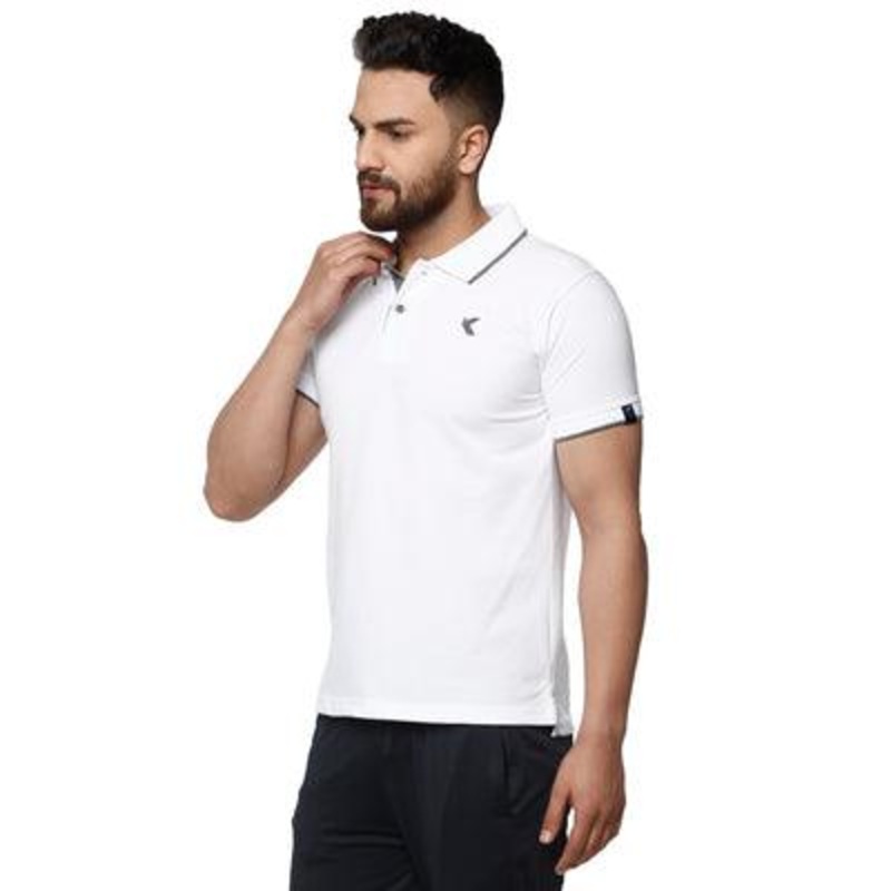 Kronos Slim Fit Cotton Polo | Men’s | Pure White | KIBI Sports S