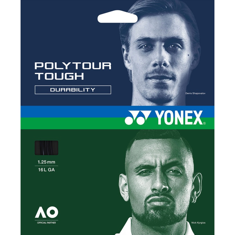 Yonex Polytour Tough 1.25mm 12m Set 12m Set BLACK