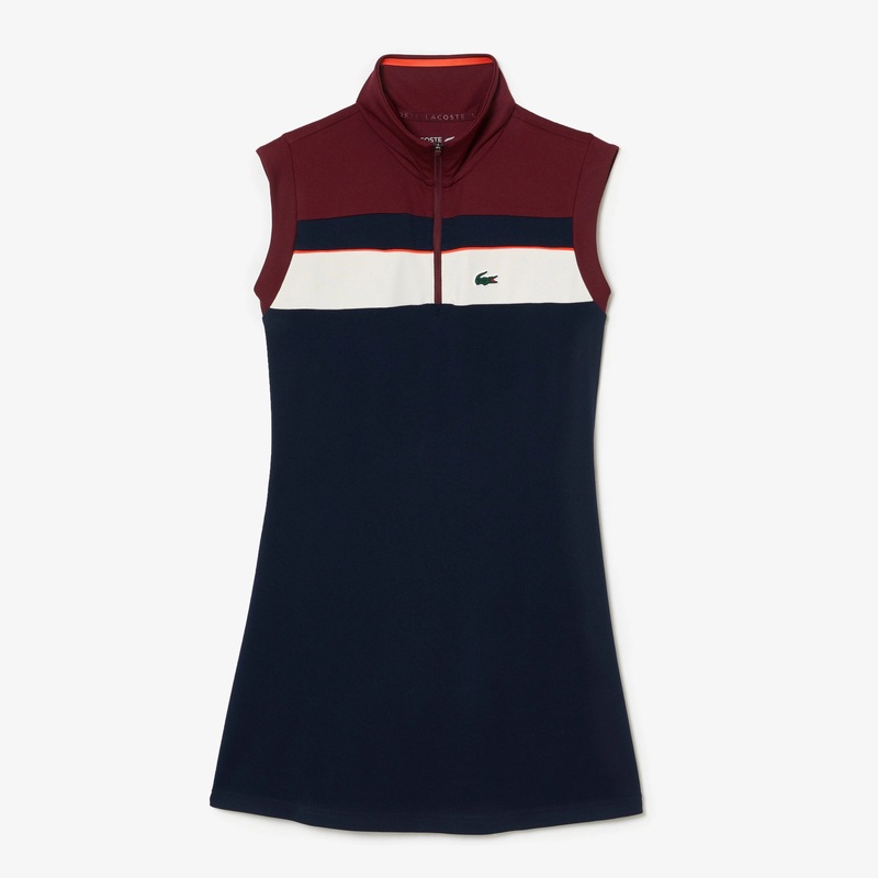 Lacoste EF1032-51 Women’s Tennis Dress [Navy Blue/Bordeaux]