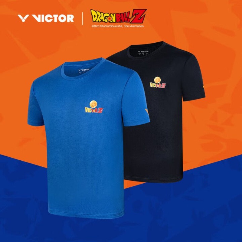 VICTOR x Dragon Ball Z Unisex Knitted T-Shirt – T-504DBZ C-Black/ F-Blue Black ASIA S (165/84A)