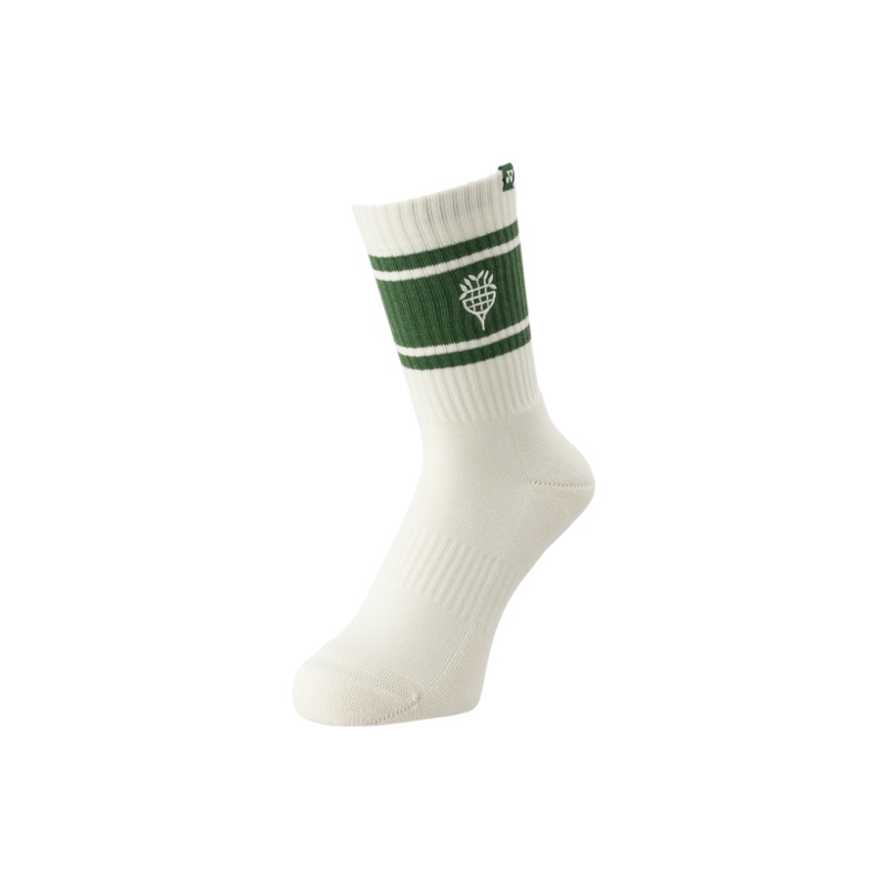 YONEX WOMENS SPORTS CREW SOCKS 29251CR Olive green