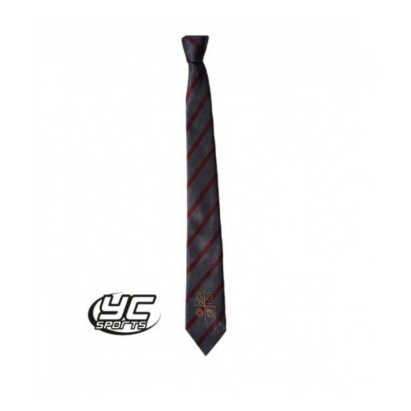 Cardiff West Community High School Tie Lower 45 GREY/MAROON