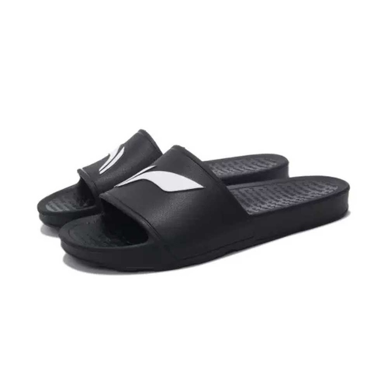 Li-Ning Slippers Unisex – Black/White Black/Standard White UK 9