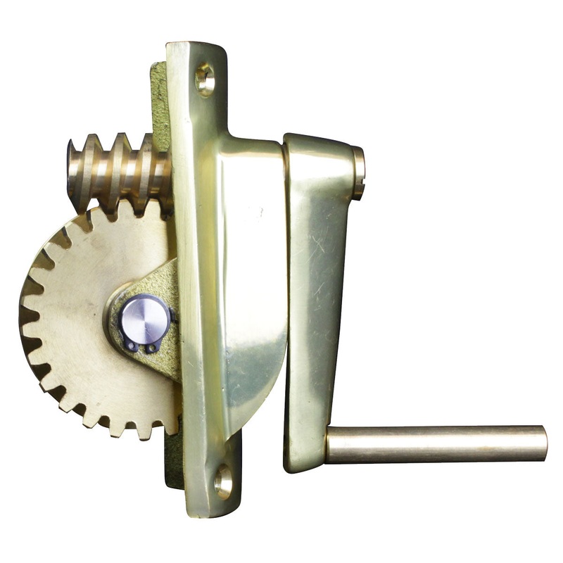 Net Post Replacement Brass Winder and Handle (Round Posts)