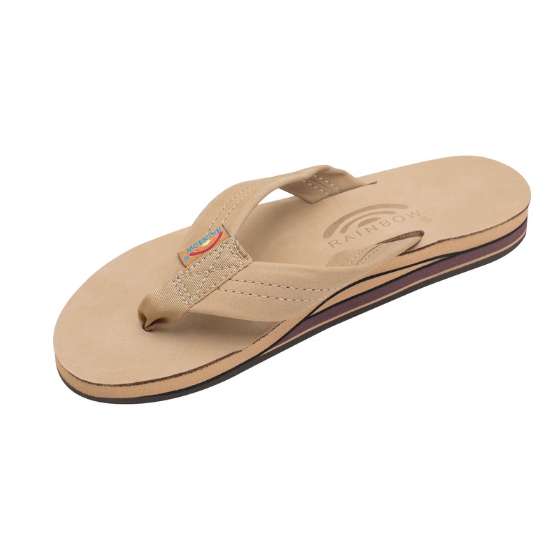 Rainbow Womens Double Layer Thick Strap Sandal Sierra Brown Small(5-6.5)