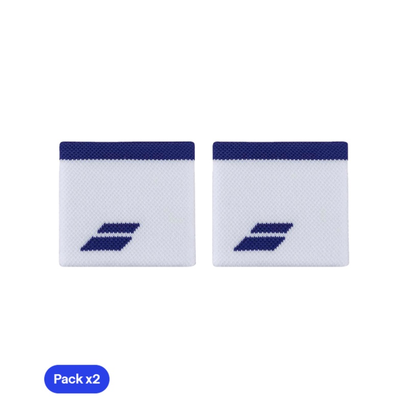 Babolat White/Blue 2024 (Pack x2) Wristband