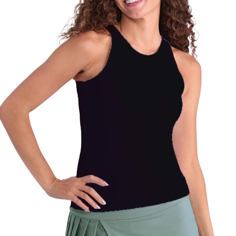 Women`s Foundation Hi-Neck Tennis Tank Onyx