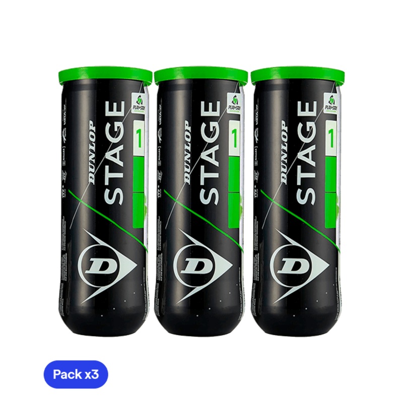 Dunlop Stage 1 Green Balls (Pack x3)