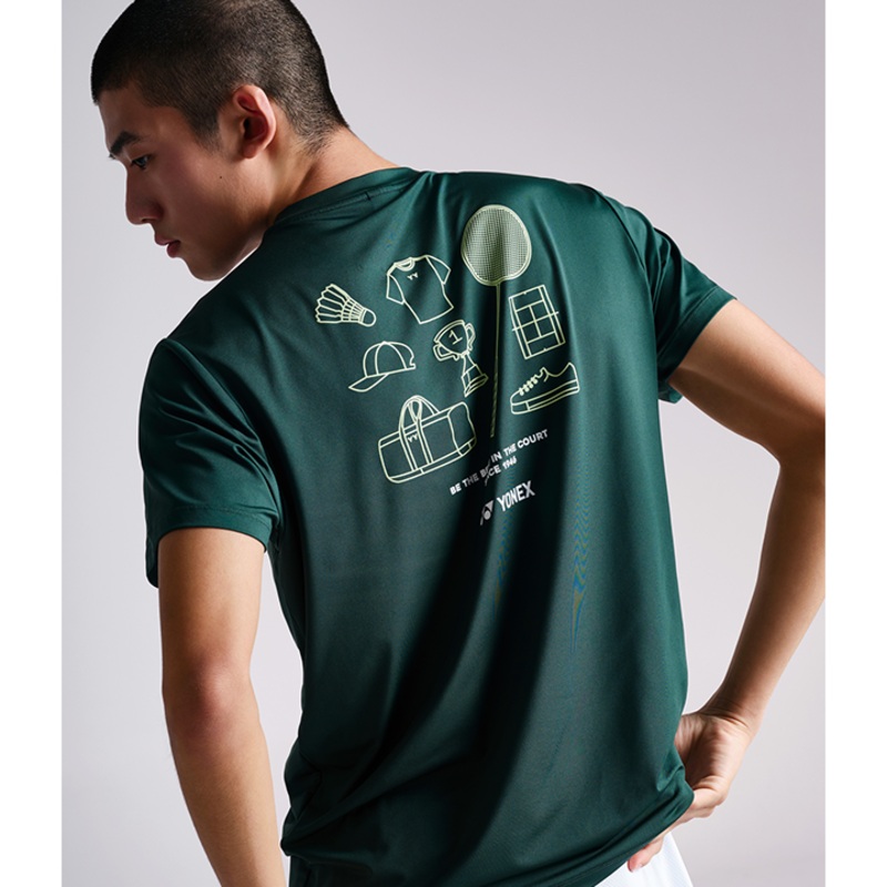 YONEX Men’s T-shirt 249TR005M DARK GREEN 95(M)