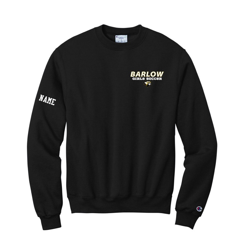 Barlow Girls Soccer Champion Crewneck Black Adult S