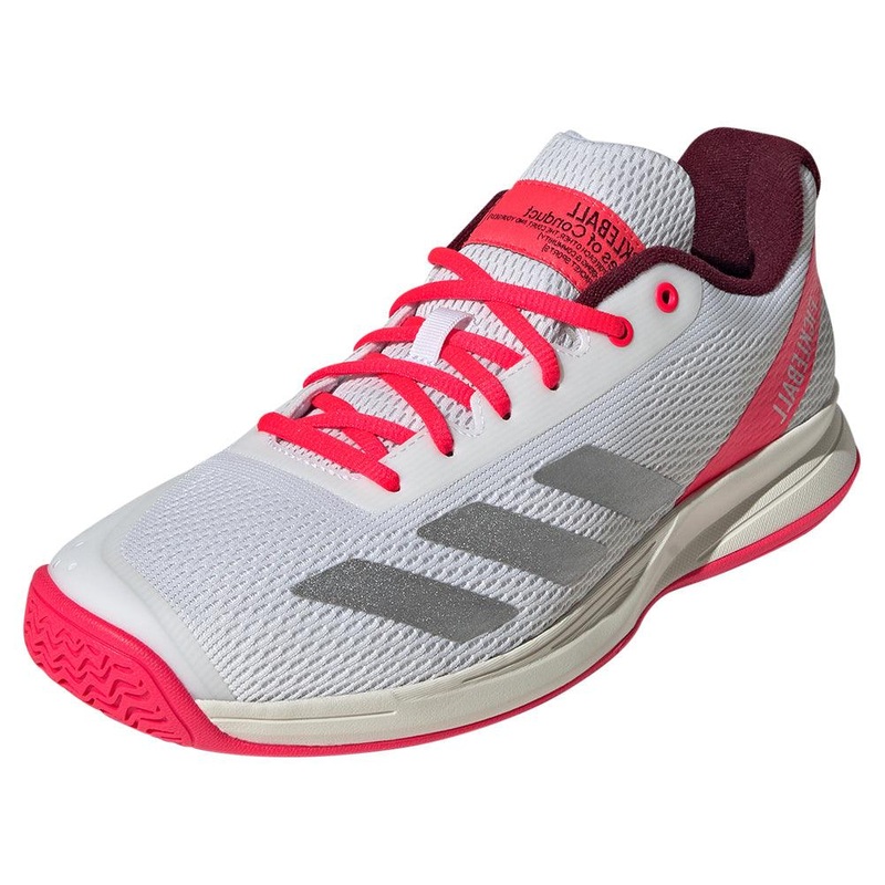 Men`s Courtflash Pickleball Shoes White and Lucid Red